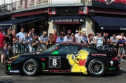 24H Spa: Parade van de deelnemende wagens naar Spa