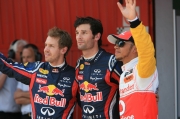 Sebastian Vettel - Mark Webber - Lewis Hamilton