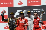 Podium na de GP van Europa