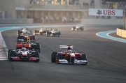 Jenson Button - McLaren Mercedes en Fernando Alonso - Ferrari